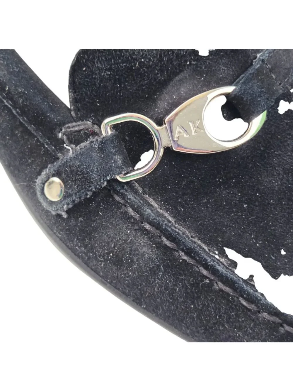 Anne Klein Loafers Womens Size 9M Akfaithi Black Suede iflex Comfort Shoes